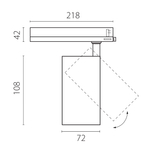 A5237TRIAC Светильник ALTA BASE для трековой системы Quattro с управлением TRIAC LED 24W 3040LM 24G ЧЕРНЫЙ 3000K с адаптером (215237 + 594057)