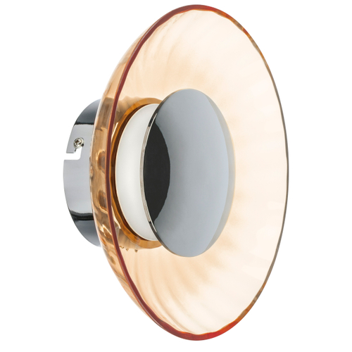Купить 809013 Бра CELESTA LED 6W 300LM ХРОМ/КОНЬЯЧНЫЙ 3000K