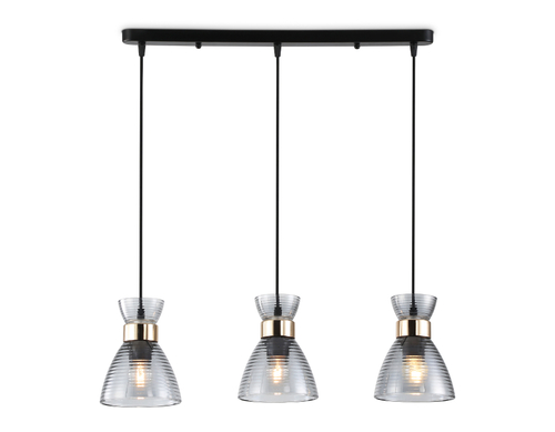 Купить TR3407/3 BK/FGD/SM черный/золото/дымчатый E27/3 max 60W 550*135*1000