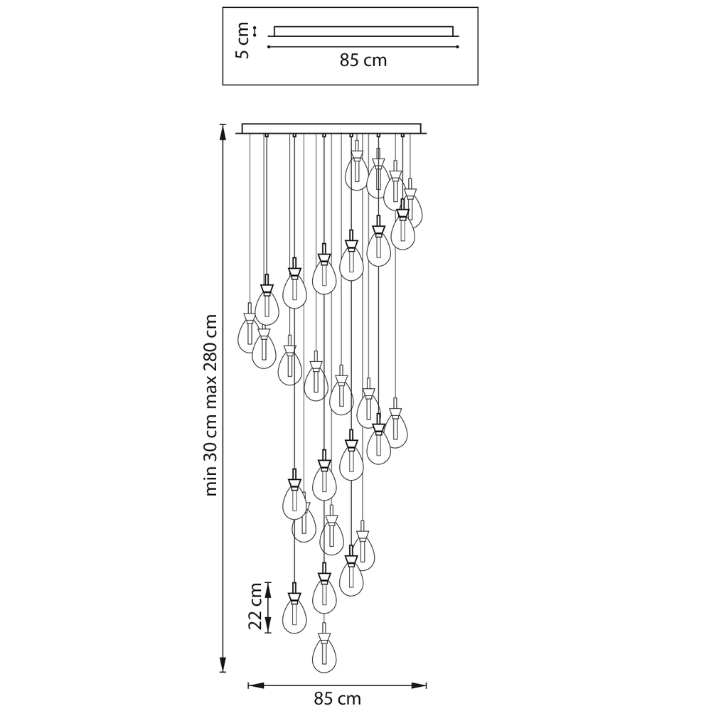 805289 Люстра COLORE LED 28х4W 5600LM КОФЕЙНЫЙ/МУЛЬТИКОЛОР 3000K