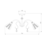 Потолочный светильник 30155/8 античная бронза