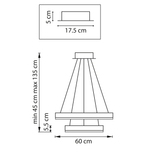 736427 Люстра ROTONDA 165W LED 5040LM 120G ЧЕРНЫЙ 3000-6000K
