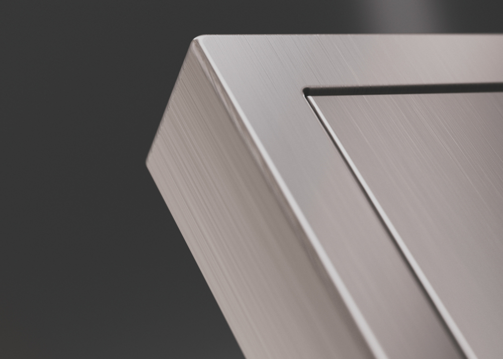 Накладка для розетки с заземлением, S70 Metal (никель)