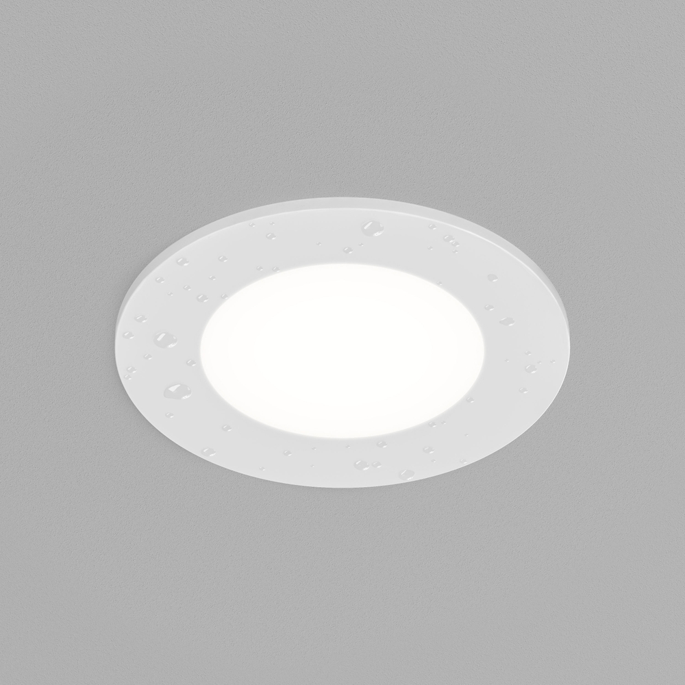 DK3101-WH Встраиваемый влагозащищенный светильник, IP65, до 10 Вт, LED, GU5,3, белый