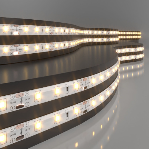 Купить Светодиодная лента 12 В 4,8 Вт/м 60 Led/м 2835 IP65, теплый белый 3300К, 5 м Лента светодиодная 12V 4,8W 60Led 2835 IP65 теплый белый, 5м