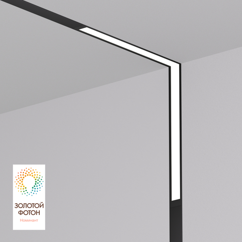 Купить DK8015-BK Угловой трековый светильник SMART LINEAR со светодиодом, L312*312, 220V, 18W, 3000-6000К, IP20, черный, алюминий