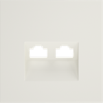 Накладка для розетки компьютерной двойной RJ45+RJ45 кат.6, S70 (хлопок)
