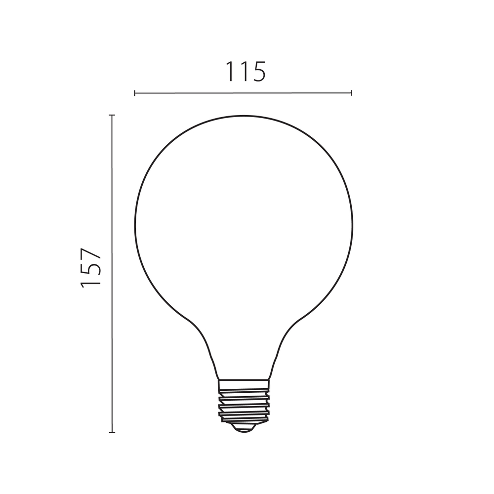 933204 Лампа энергосберегающая LED FILAMENT 220V G125 E27 10W=100W 920LM 360G CL 4000K 30000H