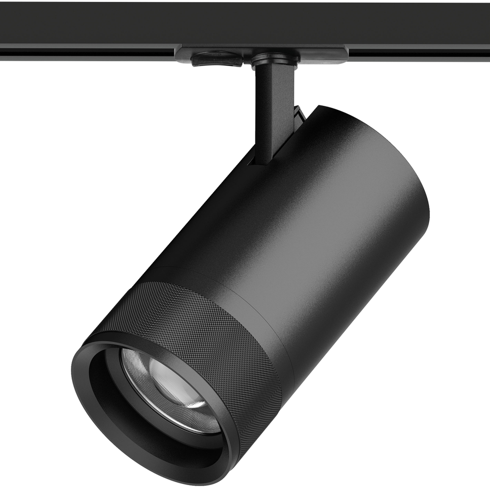 C4407SS Светильник CANNO PRO д/треков BARRA LED 40W 2800LM 20-55G ЧЕРНЫЙ 2700-4200-6000K IP20 с тонким адаптером (304407 + 592007-SS)