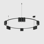 DK4067-BK Подвесной светильник ORBIT, IP20, 15xGU10 LED до 15 Вт, черный матовый, алюминий