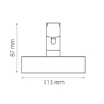 207437 Светильник 48V д/1-фазн трека DUE LED 12W 630LM 100G ЧЕРНЫЙ 3000K IP20