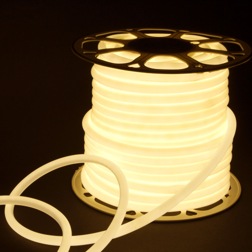Купить Светодиодный гибкий неон 220 В 9.6 Вт/м 144 Led/м 2835 IP67, круглый дневной белый 4200 K, 50 м Гибкий неон 220V 9,6W 144Led 2835 IP67 круглый дневной белый, 50 м