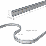 Светодиодная лента 220 В 18 Вт/м 180 Led/м 2835 IP65, дневной белый 4200К, 50 м Лента светодиодная 220V 18W 180Led 2835 двухрядная IP65 дневной белый, 50 м