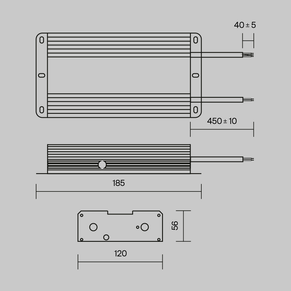 Источник напряжения Technical PSL008-480W-48V-IP67