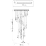 757361 Люстра CONE LED 180W 9000LM КОФЕЙНЫЙ/БЕЛЫЙ/ПРОЗРАЧНЫЙ 3000K