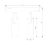 Slim Magnetic Трековый светильник 14W 4200K Dual латунь 85046/01 85046/01