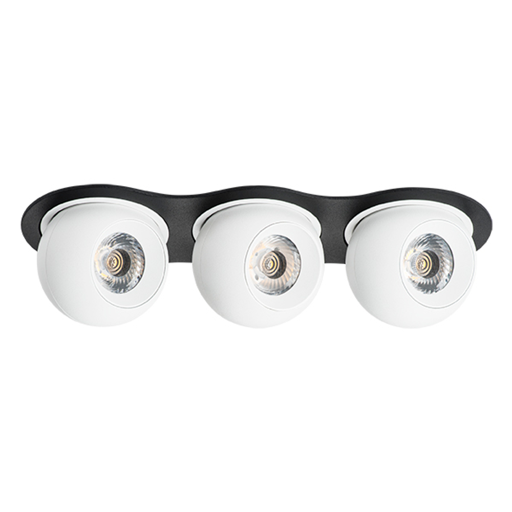 i637626262 Светильник INTERO LED 9W*3 850LM*3 24G ЧЕРНЫЙ/БЕЛЫЙ 3000K (217637+217062+217062+217062)