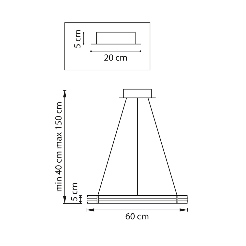 736261 Люстра ROTONDA 30W LED 1474LM 360G ЛАТУНЬ 3000K