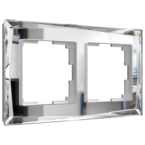 Купить Рамка из стекла на 2 поста Diamant зеркальный W0021220