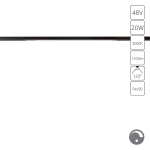Магнитный трековый светильник Arte Lamp OPTIMA 0.1-10V A7494PL-1BK