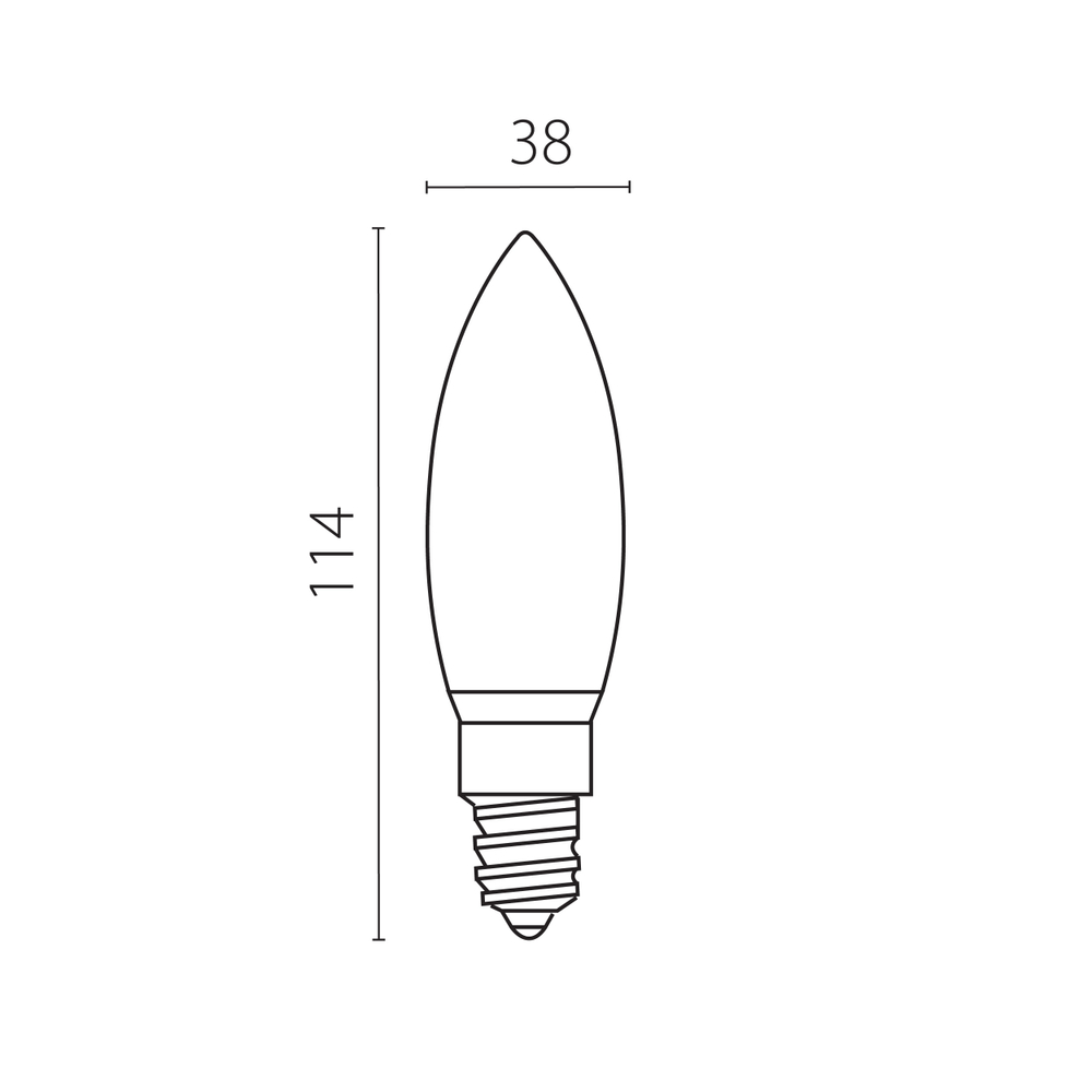 940504 ЛАМПА энергосберегающая LED 220V C35 E14 7W=65W 380LM 180G FR 4000K 20000H