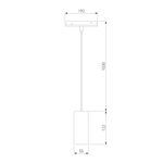 Умный трековый светильник 15W 2700-6500K Dim Amend чёрный Slim Magnetic 85073/01