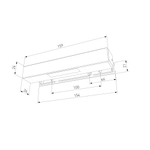 Светодиодная накладная подсветка для лестниц 40163/LED 3000К черный IP65 40163/LED