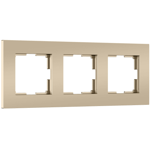 Купить W0032911/ Рамка на 3 поста Slab (шампань софт) W0032911