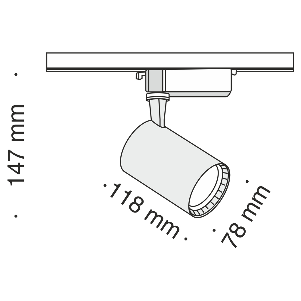Трековый светильник Technical TR003-1-12W3K-B