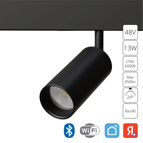 Купить Магнитный трековый светильник Arte Lamp LINEA SMART A4691PL-1BK