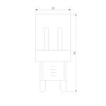 Светодиодная лампа JCD 9W 220V 3300K G9 BLG903
