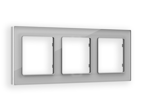 Купить AF330403 Рамка ALFA Platos (Серебро Стекло органическое) 3-ая