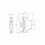Автоматический выключатель 1P 20 A C 6 кА W901P206