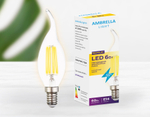202214 Filament LED C37L-F 6W E14 3000K (60W)