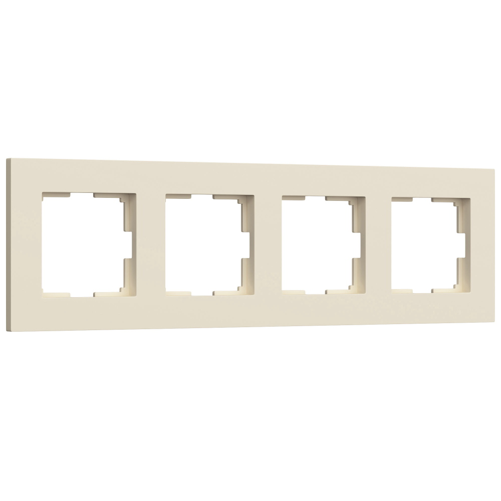 Рамка из поликарбоната на 4 поста Slab айвори софт W0042962