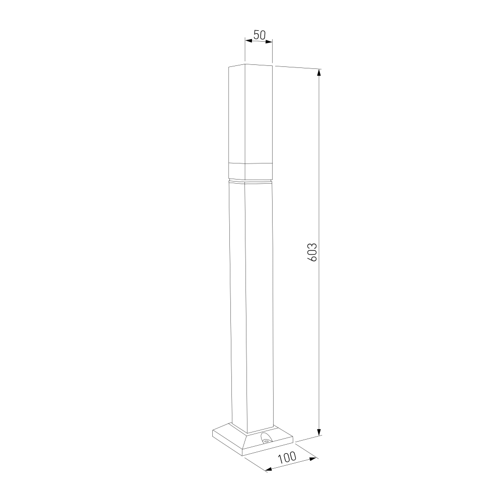 Ландшафтный светодиодный светильник чёрный IP54 1537 TECHNO LED