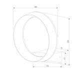 Уличный настенный светодиодный светильник Ring IP54 1710 TECHNO LED черный