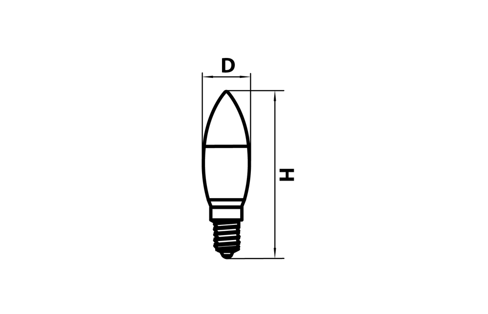 940644 Лампа энергосберегающая LED 220V CA35 E14 7W=70W 460LM 60G CL/CH 4000K 20000H