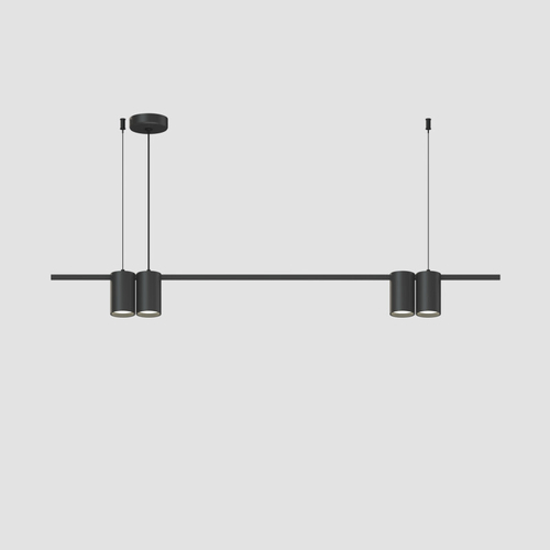 Купить DK4061-BK Подвесной светильник ORBIT, IP20, 4xGU10 LED до 15 Вт, черный матовый, алюминий
