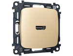MO614010 Комплект механизма розетки HDMI 2.0 OMEGA Шампань 40V/500mA 2.0GHz 5-18Gbit/s QUANT (OP6140, VM222)
