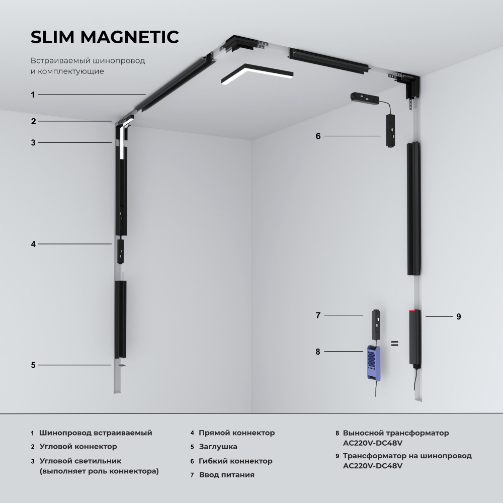 Slim Magnetic Ввод питания черный 85095/00 85095/00