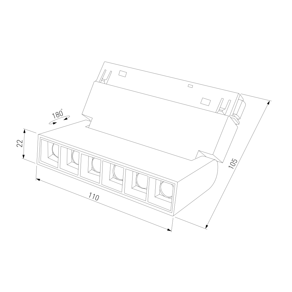 Slim Magnetic Умный трековый светильник 6W 2700-6500K Dim HL01 (черный) 85194/01