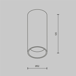 Потолочный светильник Technical C056CL-L12W4K-W-PT