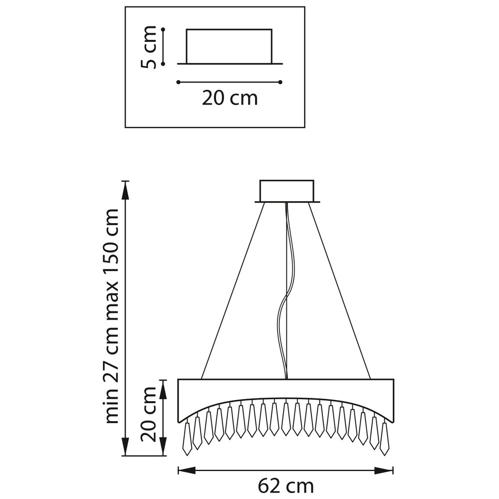 703163 Люстра HELIO 30W LED 2778LM ШАМПАНЬ 3500K