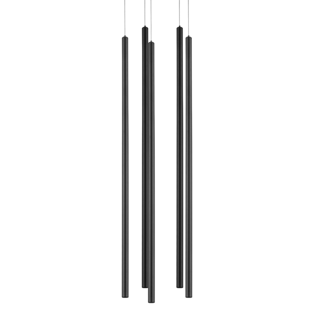 L5T747447 Люстра TUBO LED 25W 1600LM 25G ЧЕРНЫЙ 4000K (574727+747447 (5шт)