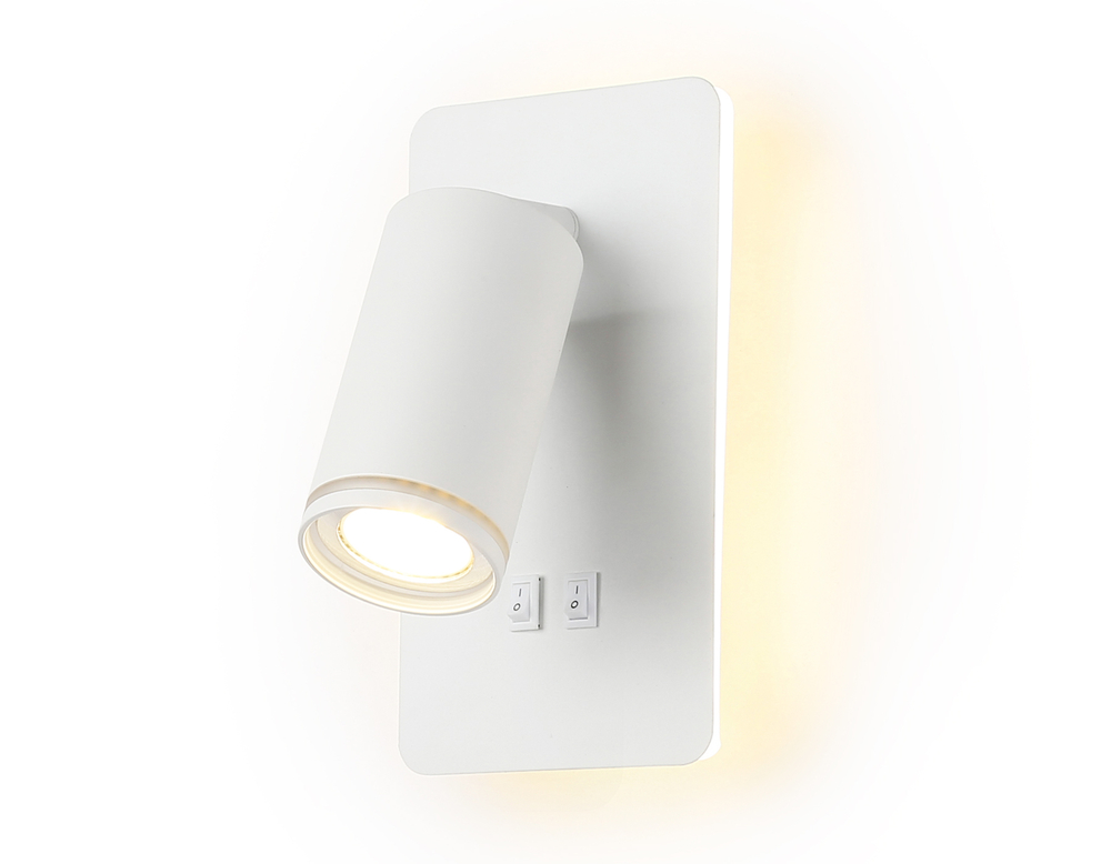 FW2465 WH белый GU10 max 12W+LED 4200K 9W 185*105*150