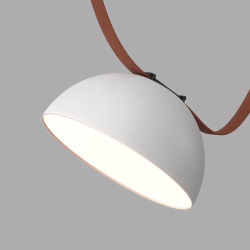 Купить DK5560-WH+BK Cветильник для трека-ремня Belty, серия Flow, со светодиодом, D220*H117мм, 48V DC, 24W, RA90, 120°, 4000K, IP20, белый с черным, алюминий