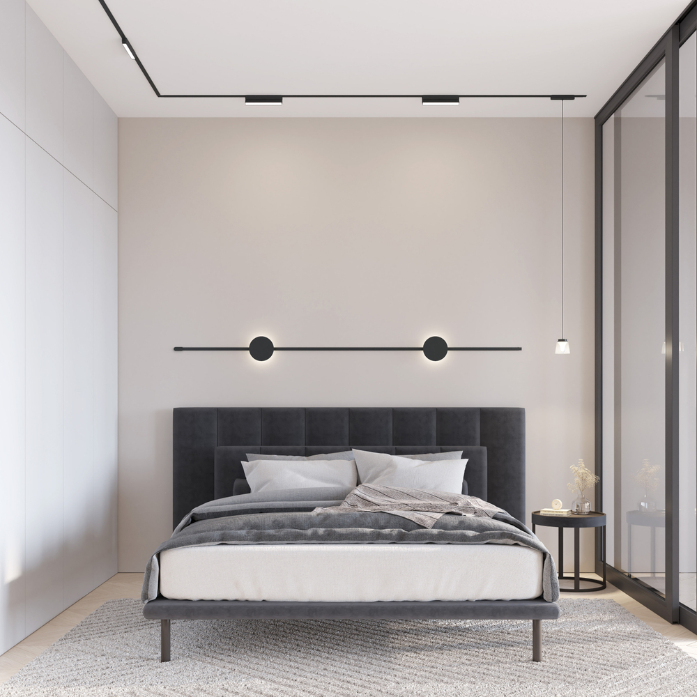 DK5330-BK Светильник для трека Air, серия Linear 4000 со светодиодом, L230*W26*H36мм, 48V DC, 9W, RA?90, 120°, 4000K, IP20, черный, алюминий