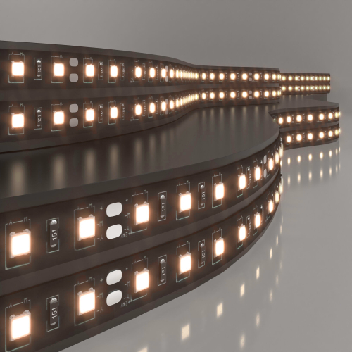 Купить Светодиодная лента 120 Led 9,6 Вт IP20, 3300K тёплый белый, 5 м 2835 24V 120Led 9,6W IP20 Black