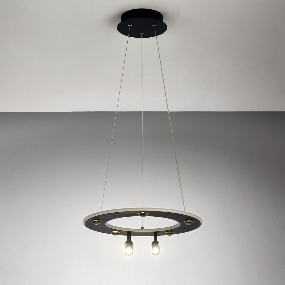 740447 Люстра DIVE LED 60W 3200LM G ЧЕРНЫЙ 3000-6000К